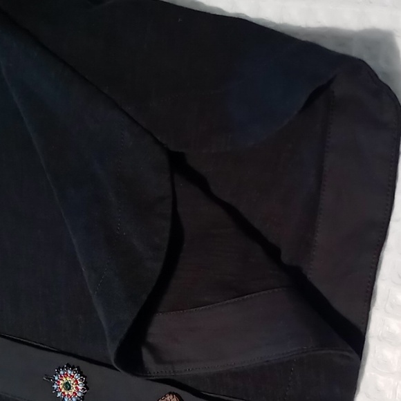 Soft Surroundings Delia Button Long Sleeve Top Black Size Petite Small - Picture 11 of 15